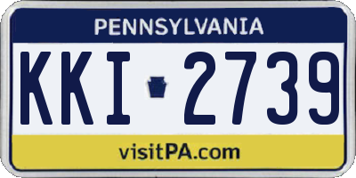 PA license plate KKI2739