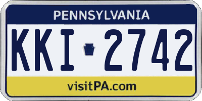 PA license plate KKI2742