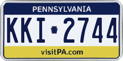 PA license plate KKI2744