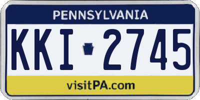 PA license plate KKI2745