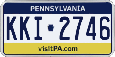 PA license plate KKI2746