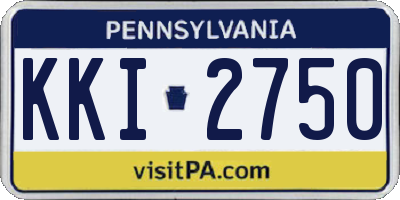 PA license plate KKI2750
