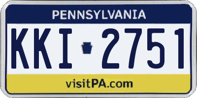 PA license plate KKI2751
