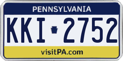 PA license plate KKI2752