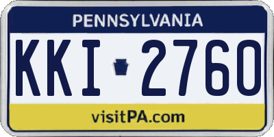 PA license plate KKI2760