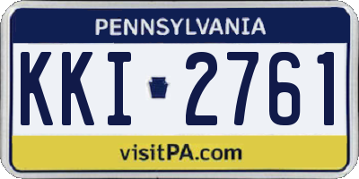 PA license plate KKI2761