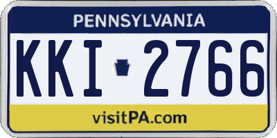 PA license plate KKI2766