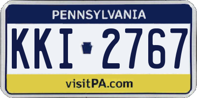 PA license plate KKI2767