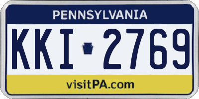PA license plate KKI2769