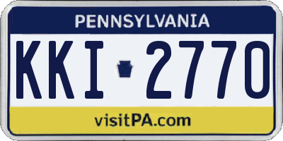 PA license plate KKI2770