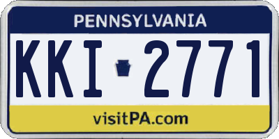 PA license plate KKI2771