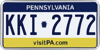 PA license plate KKI2772