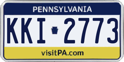 PA license plate KKI2773