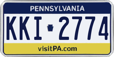 PA license plate KKI2774