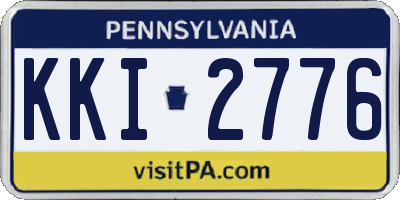 PA license plate KKI2776