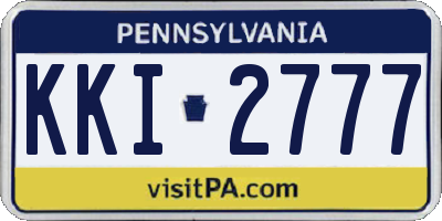 PA license plate KKI2777