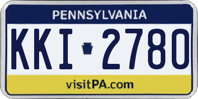 PA license plate KKI2780
