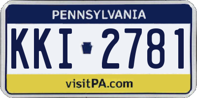 PA license plate KKI2781