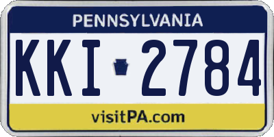 PA license plate KKI2784