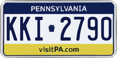 PA license plate KKI2790