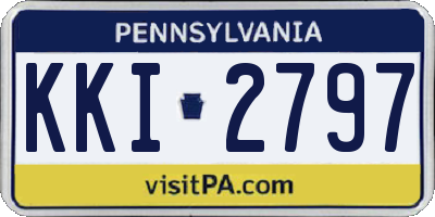 PA license plate KKI2797