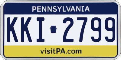 PA license plate KKI2799