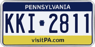 PA license plate KKI2811