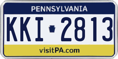 PA license plate KKI2813