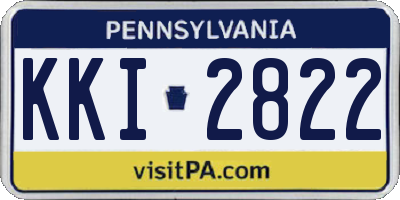 PA license plate KKI2822
