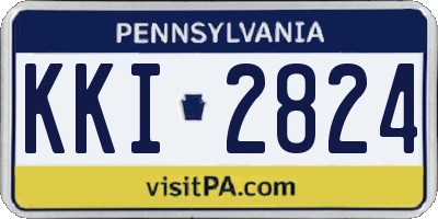 PA license plate KKI2824