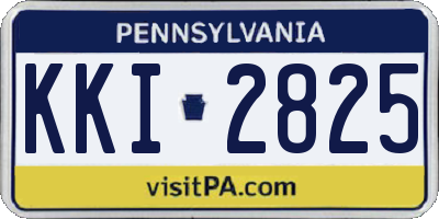 PA license plate KKI2825
