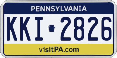 PA license plate KKI2826
