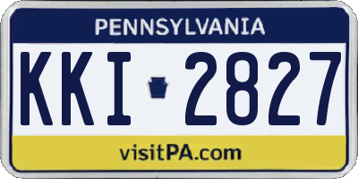 PA license plate KKI2827