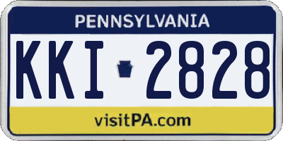PA license plate KKI2828