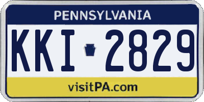 PA license plate KKI2829
