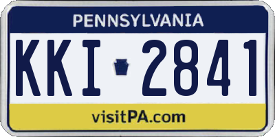 PA license plate KKI2841
