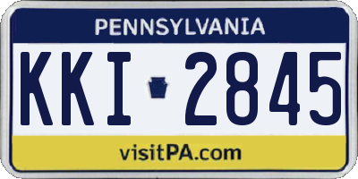 PA license plate KKI2845