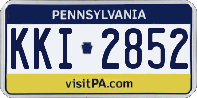 PA license plate KKI2852
