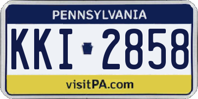 PA license plate KKI2858