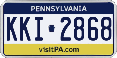 PA license plate KKI2868