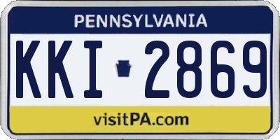 PA license plate KKI2869