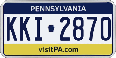 PA license plate KKI2870