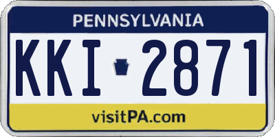 PA license plate KKI2871