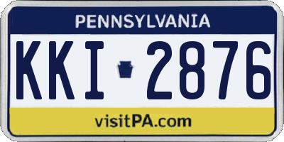 PA license plate KKI2876