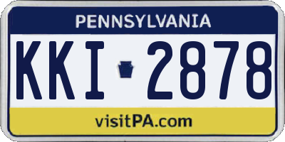 PA license plate KKI2878