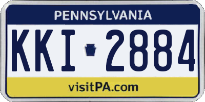 PA license plate KKI2884