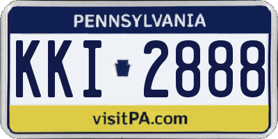 PA license plate KKI2888