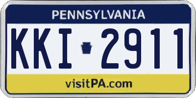 PA license plate KKI2911