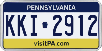 PA license plate KKI2912