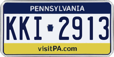 PA license plate KKI2913
